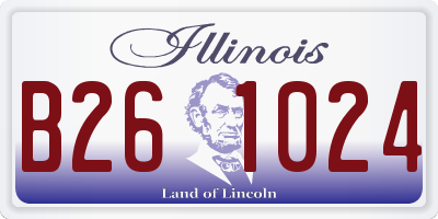 IL license plate B261024