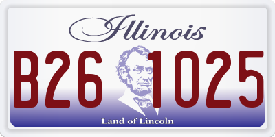 IL license plate B261025
