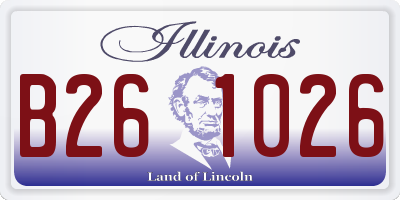 IL license plate B261026