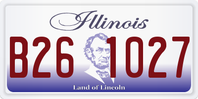 IL license plate B261027