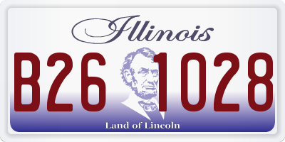 IL license plate B261028