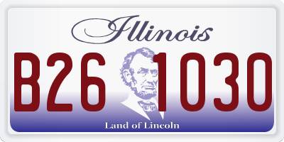 IL license plate B261030