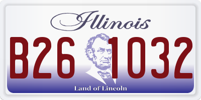 IL license plate B261032
