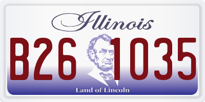 IL license plate B261035