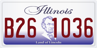 IL license plate B261036