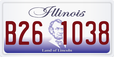 IL license plate B261038
