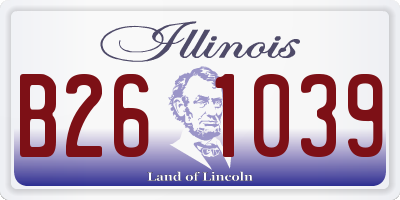 IL license plate B261039