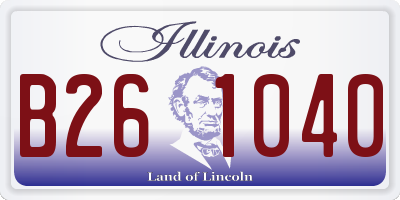 IL license plate B261040