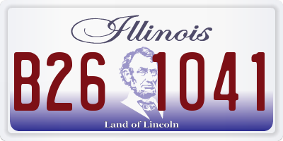 IL license plate B261041