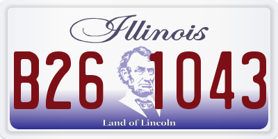 IL license plate B261043