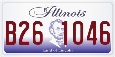 IL license plate B261046