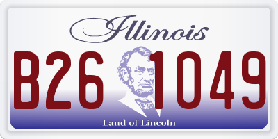 IL license plate B261049