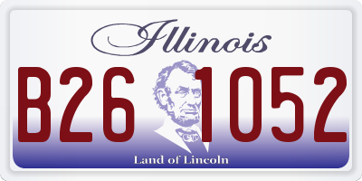 IL license plate B261052