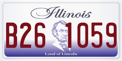 IL license plate B261059