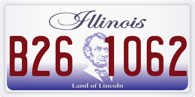 IL license plate B261062