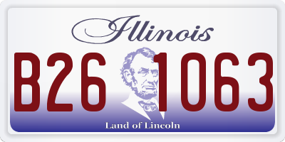 IL license plate B261063
