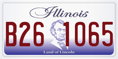 IL license plate B261065