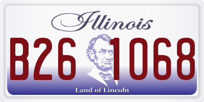 IL license plate B261068