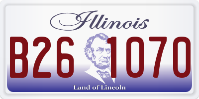 IL license plate B261070