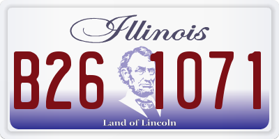 IL license plate B261071