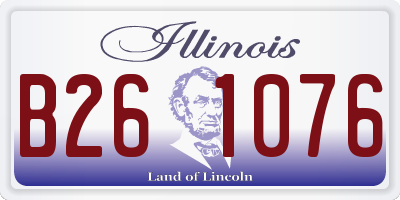 IL license plate B261076
