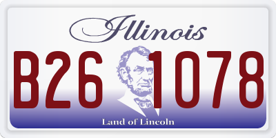 IL license plate B261078