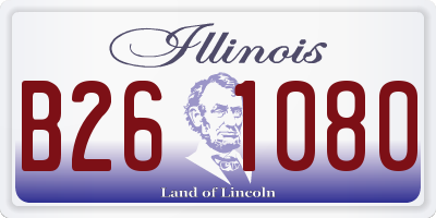 IL license plate B261080