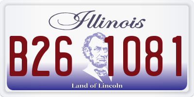 IL license plate B261081