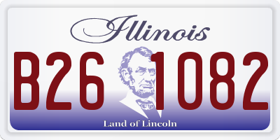 IL license plate B261082