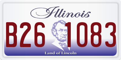 IL license plate B261083
