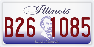 IL license plate B261085