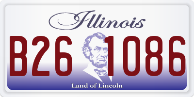 IL license plate B261086
