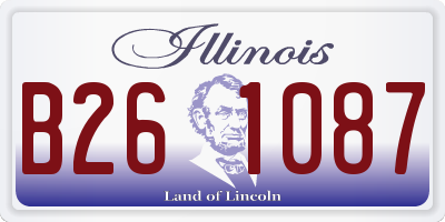 IL license plate B261087