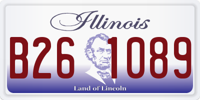 IL license plate B261089