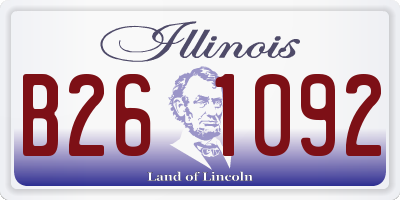 IL license plate B261092
