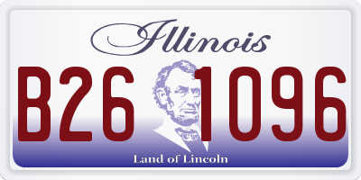 IL license plate B261096