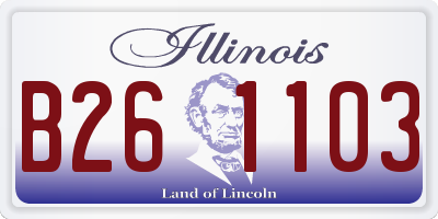 IL license plate B261103