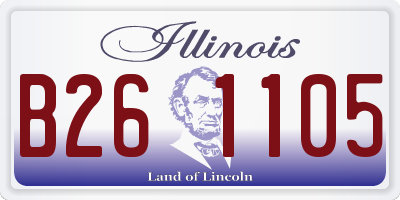 IL license plate B261105