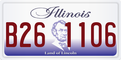 IL license plate B261106