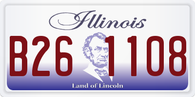 IL license plate B261108