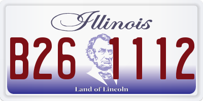 IL license plate B261112