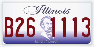 IL license plate B261113