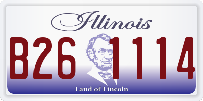 IL license plate B261114