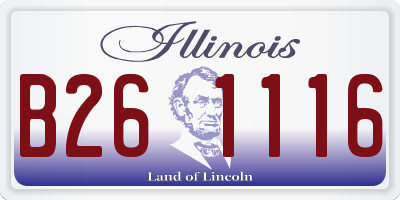 IL license plate B261116
