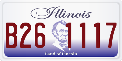 IL license plate B261117