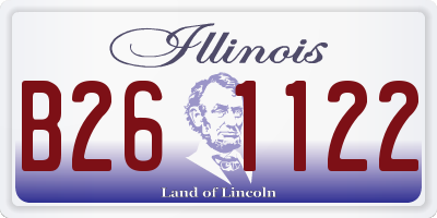 IL license plate B261122
