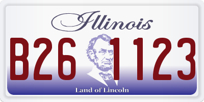 IL license plate B261123
