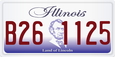 IL license plate B261125