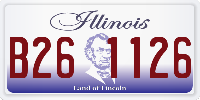 IL license plate B261126