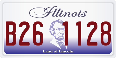 IL license plate B261128